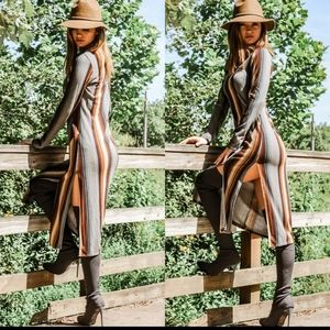 Brushed knit dress